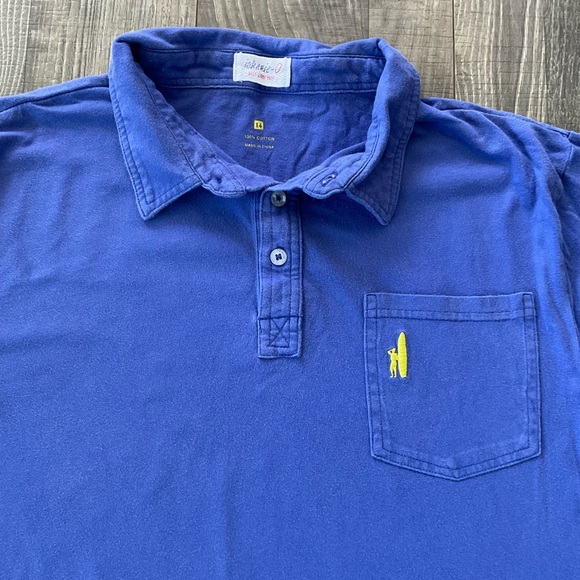 Johnnie O Polo Shirt 
Short Sleeve
Boys Size 14 Garment Dyed Blue - Picture 2 of 6